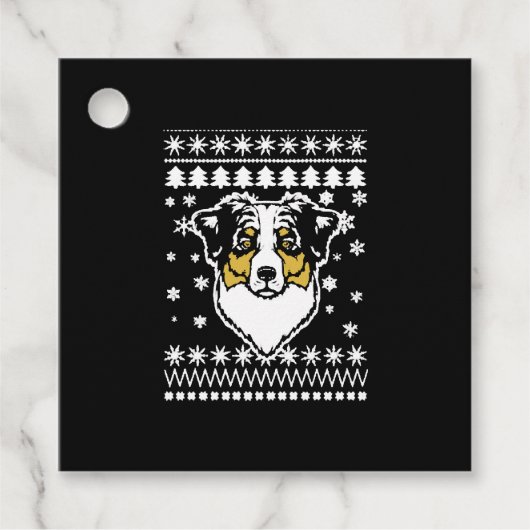 オーストラリアの羊飼いのクリスマスシャツ フェイバータグ (正面)