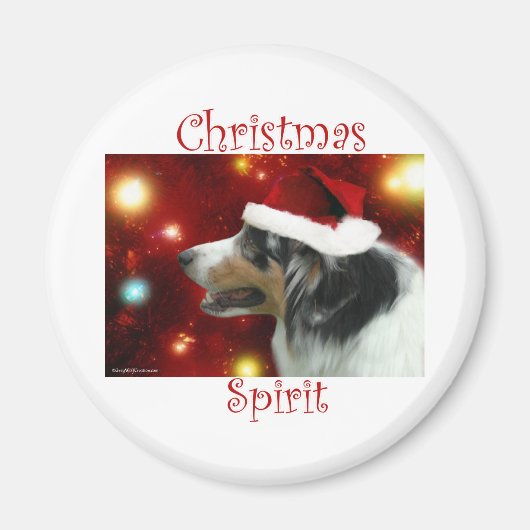 オーストラリアの羊飼いのクリスマススピリット – マグネット (正面)