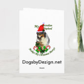 オーストラリアの羊飼いのクリスマスプレゼント シーズンカード (裏面)