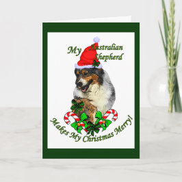 オーストラリアの羊飼いのクリスマスプレゼント シーズンカード