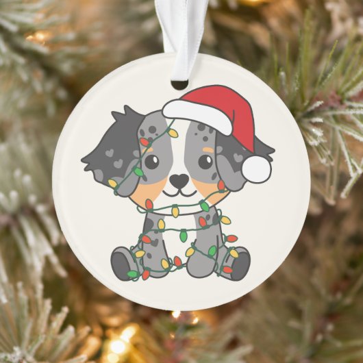 オーストラリアの羊飼いのクリスマス冬の動物 オーナメント (ツリー)