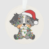 オーストラリアの羊飼いのクリスマス冬の動物 オーナメント (正面)