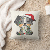 オーストラリアの羊飼いのクリスマス冬の動物 クッション (ブランケット)