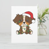 オーストラリアの羊飼いのクリスマス冬の動物 シーズンカード (スタンド正面)