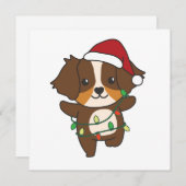 オーストラリアの羊飼いのクリスマス冬の動物 シーズンカード (正面/裏面)