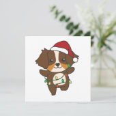 オーストラリアの羊飼いのクリスマス冬の動物 シーズンカード (スタンド正面)