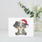 オーストラリアの羊飼いのクリスマス冬の動物 シーズンポストカード (スタンド正面)