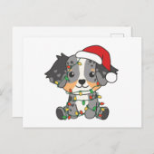 オーストラリアの羊飼いのクリスマス冬の動物 シーズンポストカード (正面/裏面)