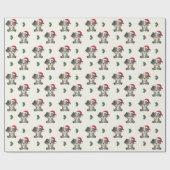 オーストラリアの羊飼いのクリスマス冬の動物 ラッピングペーパー (フラット)