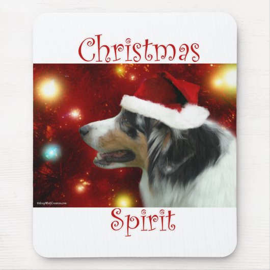 オーストラリアの羊飼いのクリスマス精神 マウスパッド (正面)