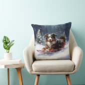 オーストラリアの羊飼いのクリスマス雪の冬 クッション (椅子)