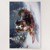 オーストラリアの羊飼いのクリスマス雪の冬 ジグソーパズル (縦)