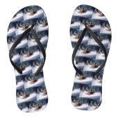 オーストラリアの羊飼いのクリスマス雪の冬 ビーチサンダル (ソール)