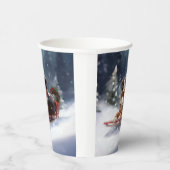 オーストラリアの羊飼いのクリスマス雪の冬 紙コップ (右)