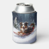 オーストラリアの羊飼いのクリスマス雪の冬 缶クーラー (缶裏面)