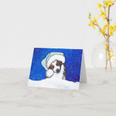 オーストラリアの羊飼いのクリスマス カード (黄色い花)