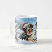 オーストラリアの羊飼いのクリスマス コーヒーマグカップ (正面左)