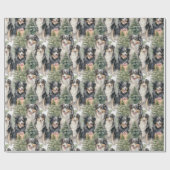 オーストラリアの羊飼いのクリスマス ラッピングペーパー (フラット)