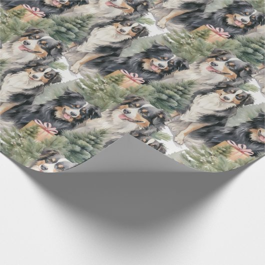オーストラリアの羊飼いのクリスマス ラッピングペーパー (角)