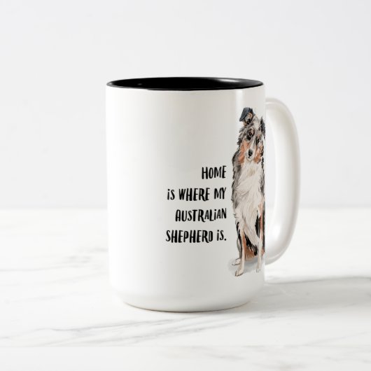 オーストラリアの羊飼いのコーヒー・マグ ツートーンマグカップ (正面右)