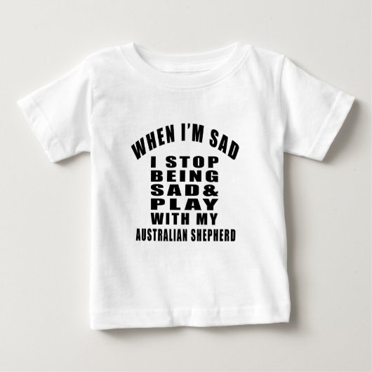 オーストラリアの羊飼いのデザイン ベビーTシャツ (正面)