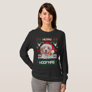 オーストラリアの羊飼いのメリーなWoofmasのクリスマス Tシャツ
