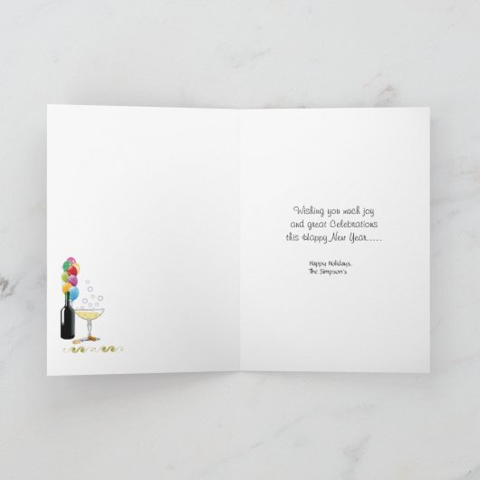 オーストラリアの羊飼いの明けましておめでとうカード シーズンカード (内部)