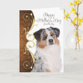 オーストラリアの羊飼いの母の日カード カード (黄色い花)