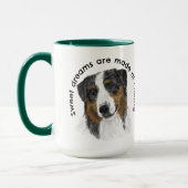 オーストラリアの羊飼いの水の色パーソナライズされた マグカップ (左)