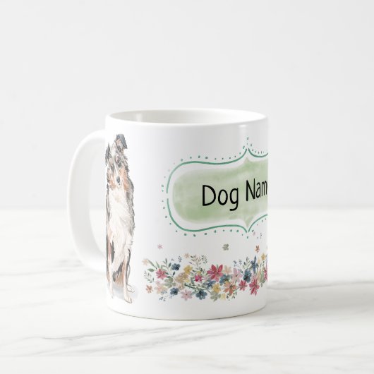 オーストラリアの羊飼いの水彩画のマグ コーヒーマグカップ (正面左)