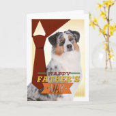 オーストラリアの羊飼いの父の日カード カード (黄色い花)