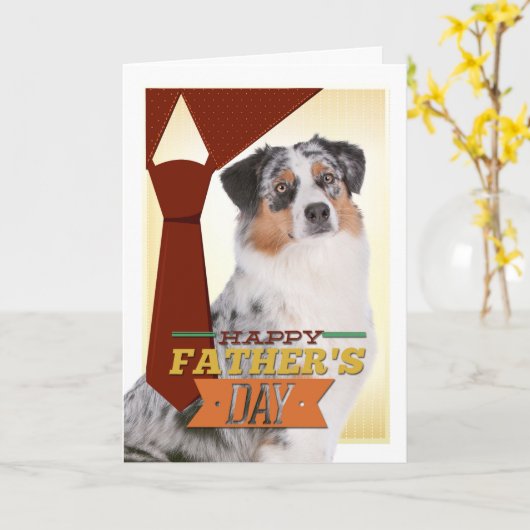 オーストラリアの羊飼いの父の日カード カード (黄色い花)