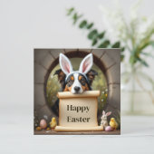 オーストラリアの羊飼いの犬とメッセージ シーズンカード (スタンド正面)