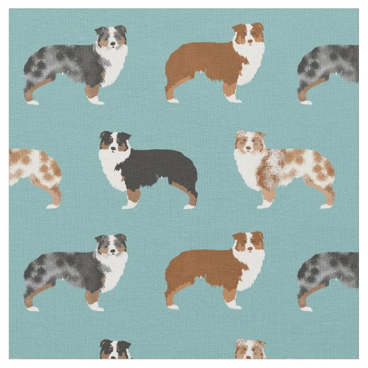 オーストラリアの羊飼いの犬は青い色をコート ファブリック (クローズアップ)