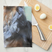 オーストラリアの羊飼いの芸術的な写真の台所タオル キッチンタオル (四つ折り)