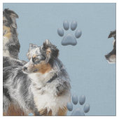 オーストラリアの羊飼いの青い織物 ファブリック (クローズアップ)