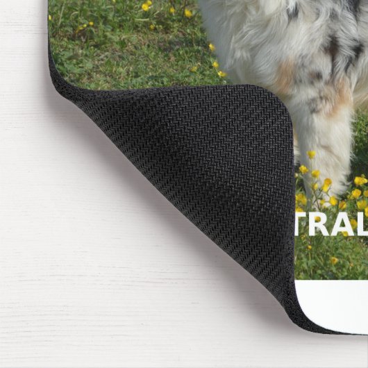 オーストラリアの羊飼いの青いmerle愛w pic マウスパッド (コーナー)