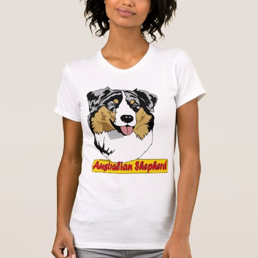 オーストラリアの羊飼いの青のmerle tシャツ (正面)
