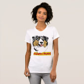 オーストラリアの羊飼いの青のmerle tシャツ (正面フル)