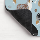 オーストラリアの羊飼いの骨と前足のマウスパッド マウスパッド (コーナー)