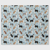 オーストラリアの羊飼いの骨と前足のラッピング紙 ラッピングペーパー (フラット)