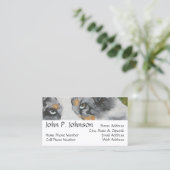 オーストラリアの羊飼いの~の青いMerleのポートレート 名刺 (スタンド正面)