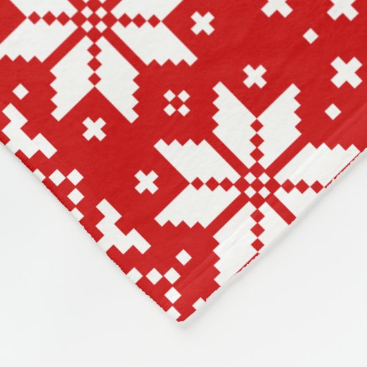 オーストラリアの羊飼いはクリスマスパターンのシルエットを描きます フリースブランケット (角)