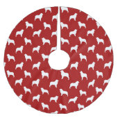 オーストラリアの羊飼いはパターンのシルエットを描きます ブラッシュドポリエステルツリースカート (正面)