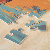 オーストラリアの羊飼いアットザトロピカルビーチ ジグソーパズル (側面)