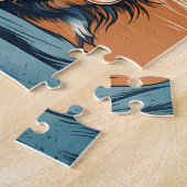 オーストラリアの羊飼いアットザトロピカルビーチ ジグソーパズル (側面)