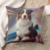 オーストラリアの羊飼いオン・パドル：風光明媚な冒険 クッション (ブランケット)