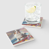 オーストラリアの羊飼いオン・パドル:風光明媚な冒険 ストーンコースター (横)