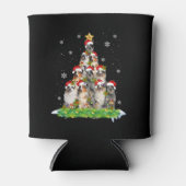 オーストラリアの羊飼いオーストラリアのクリスマスオーナメントツリー 缶クーラー (正面)