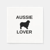 オーストラリアの羊飼いオーストラリア人の恋人 スタンダードカクテルナプキン (正面)